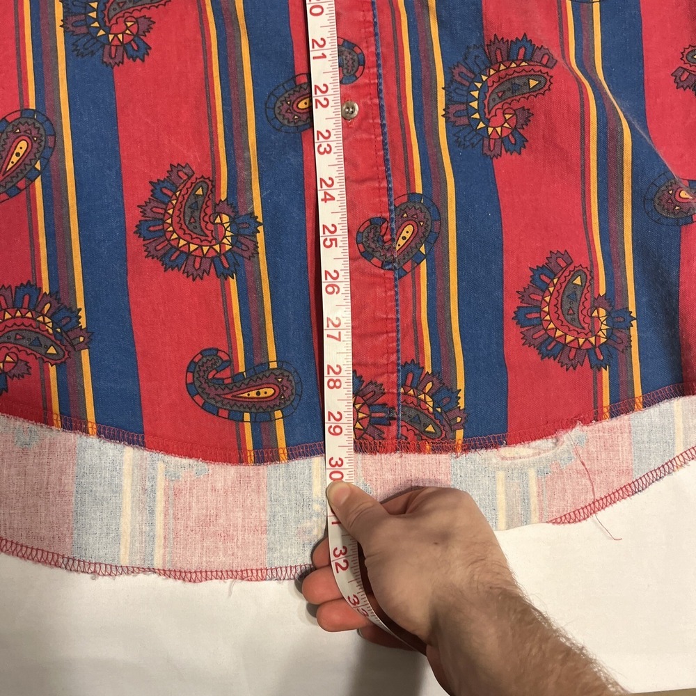 Vintage Wrangler Cowboy Cut BrushPopper Aztec Shirt Size 16.5-35 X-Long Tail - Picture 7 of 7
